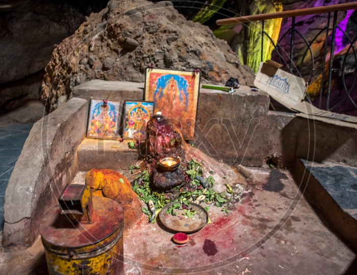 Temple in Borra caves
