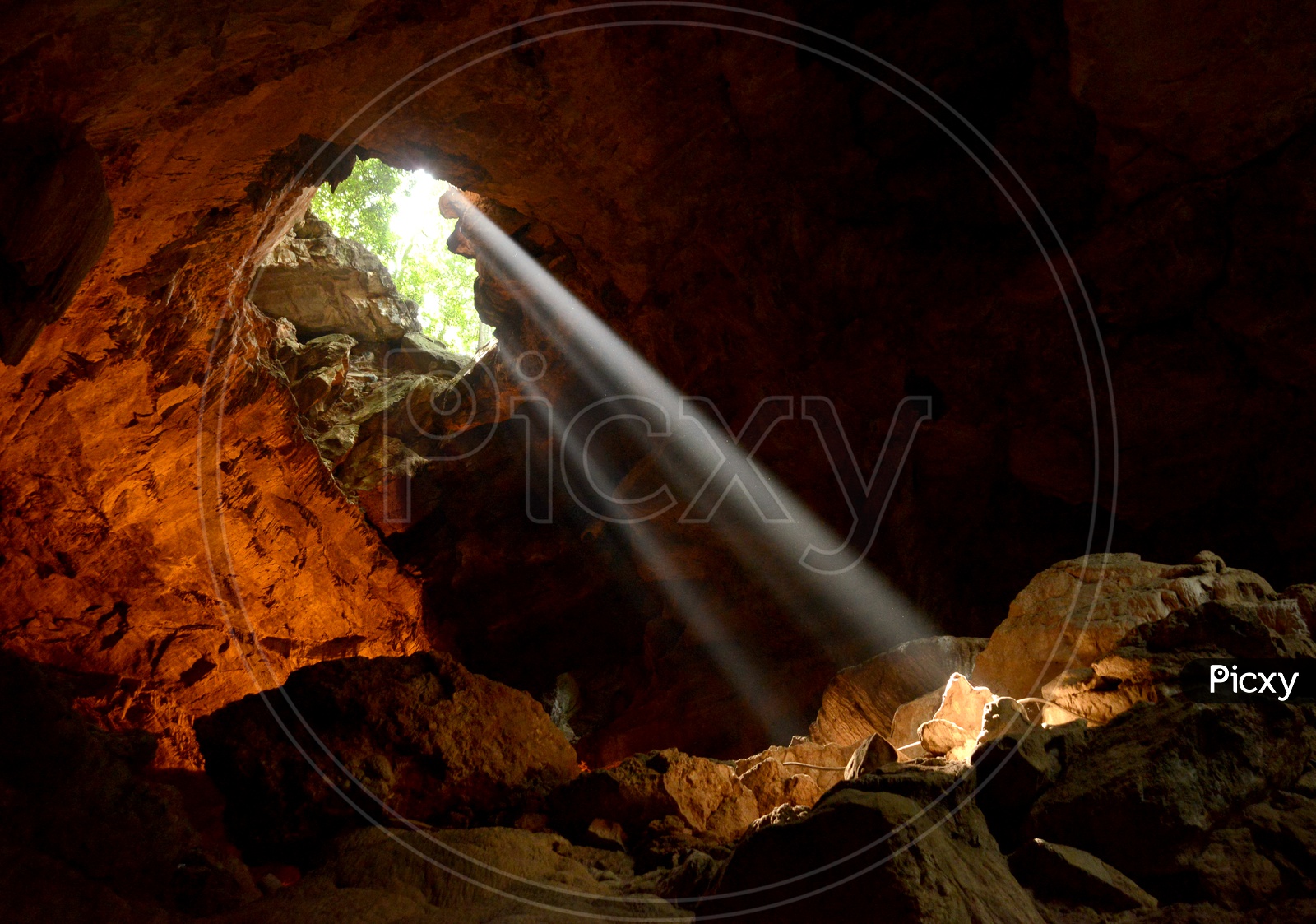 Caves and Sun rays