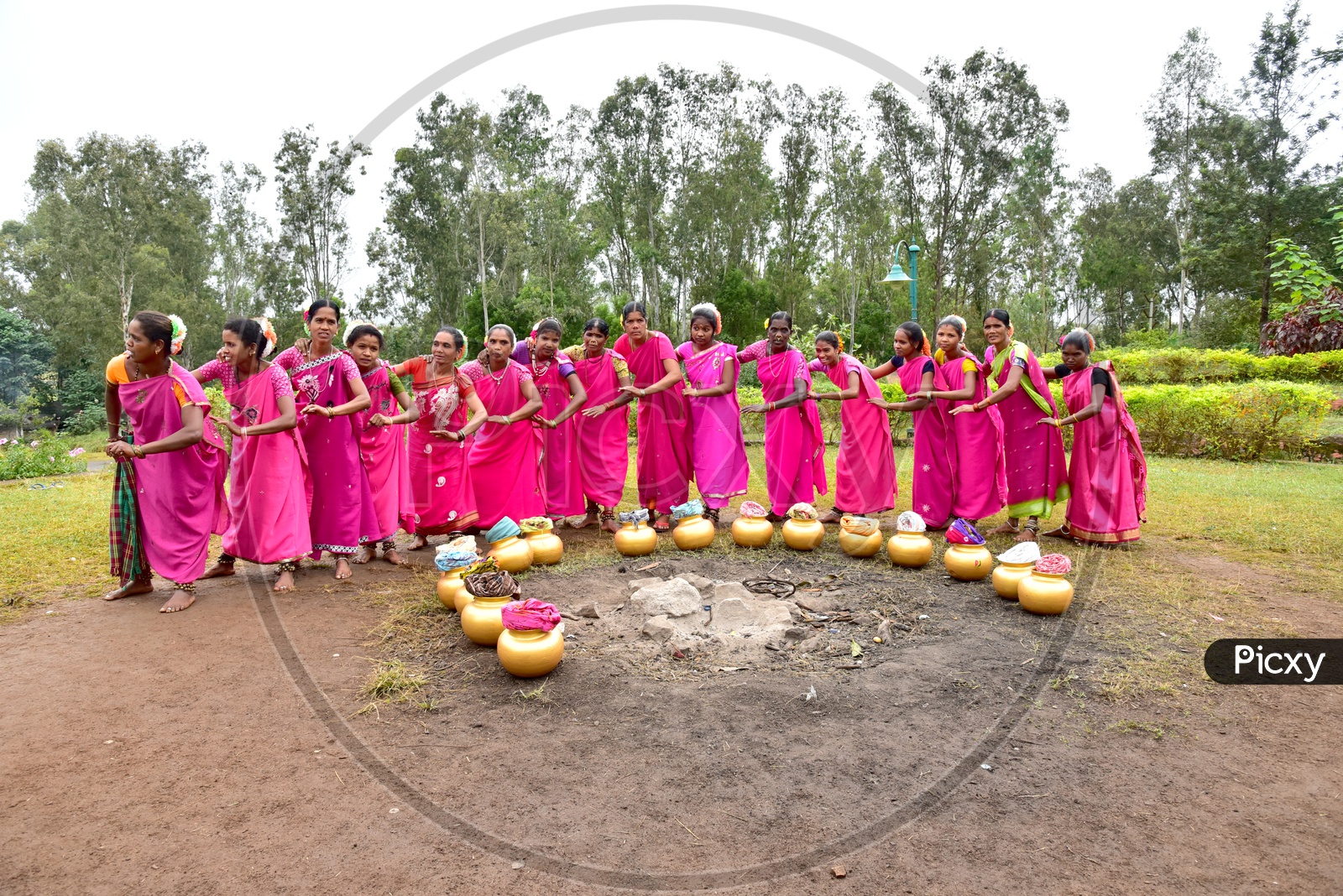 Tribal Women Performing Araku Valley Traditional Dhimsa Dance