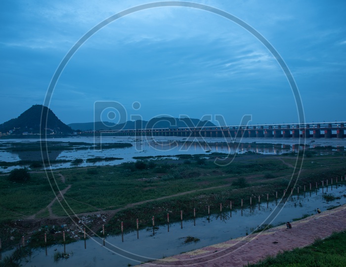 Prakasam Barrage, Vijayawada, Andhra Pradesh, India