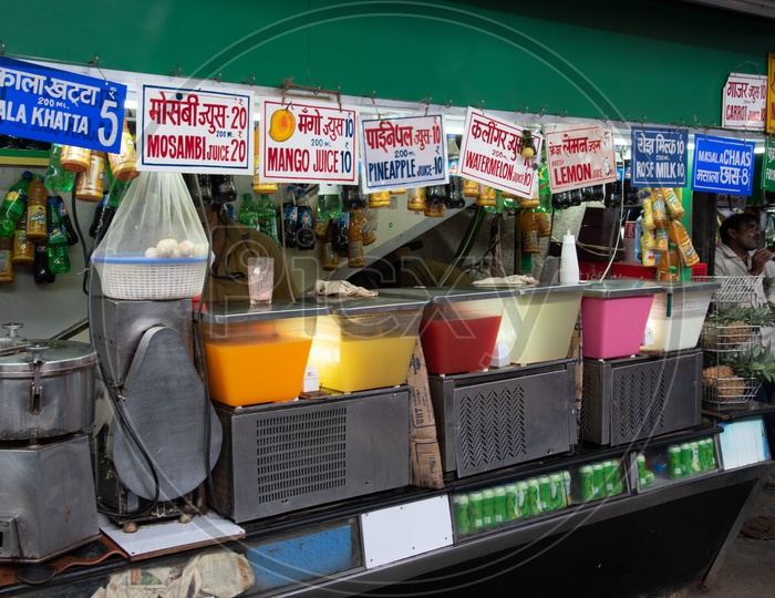 Juice stall at Bandra Railway Station