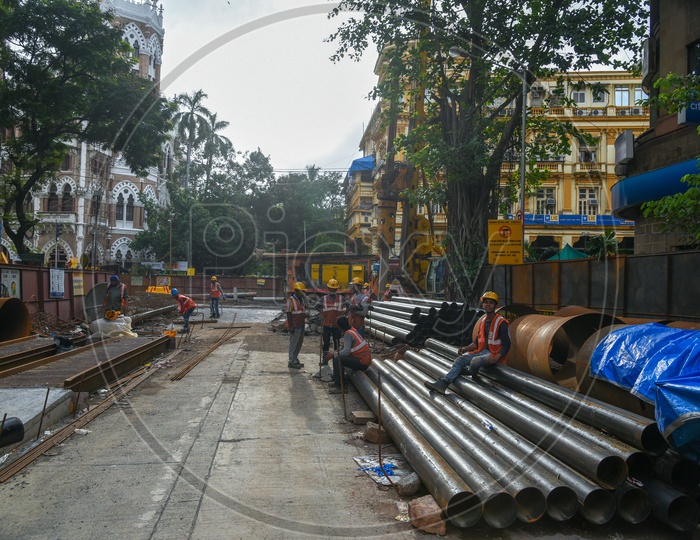 Mumbai Metro Rail Phase 3 under construction