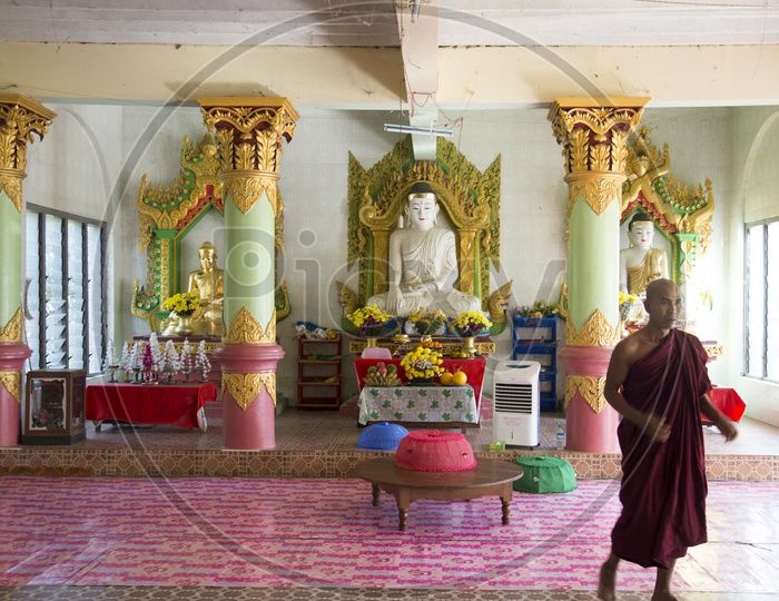 Buddhist Monk in Moreh Tamu Border India Myanmar