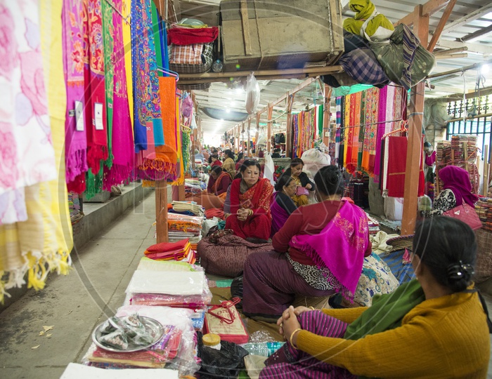 Female Vendors at Ema Market, Manipur
