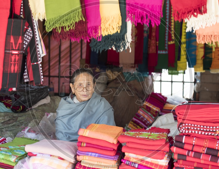 Female Vendor at Ema Market, Manipur