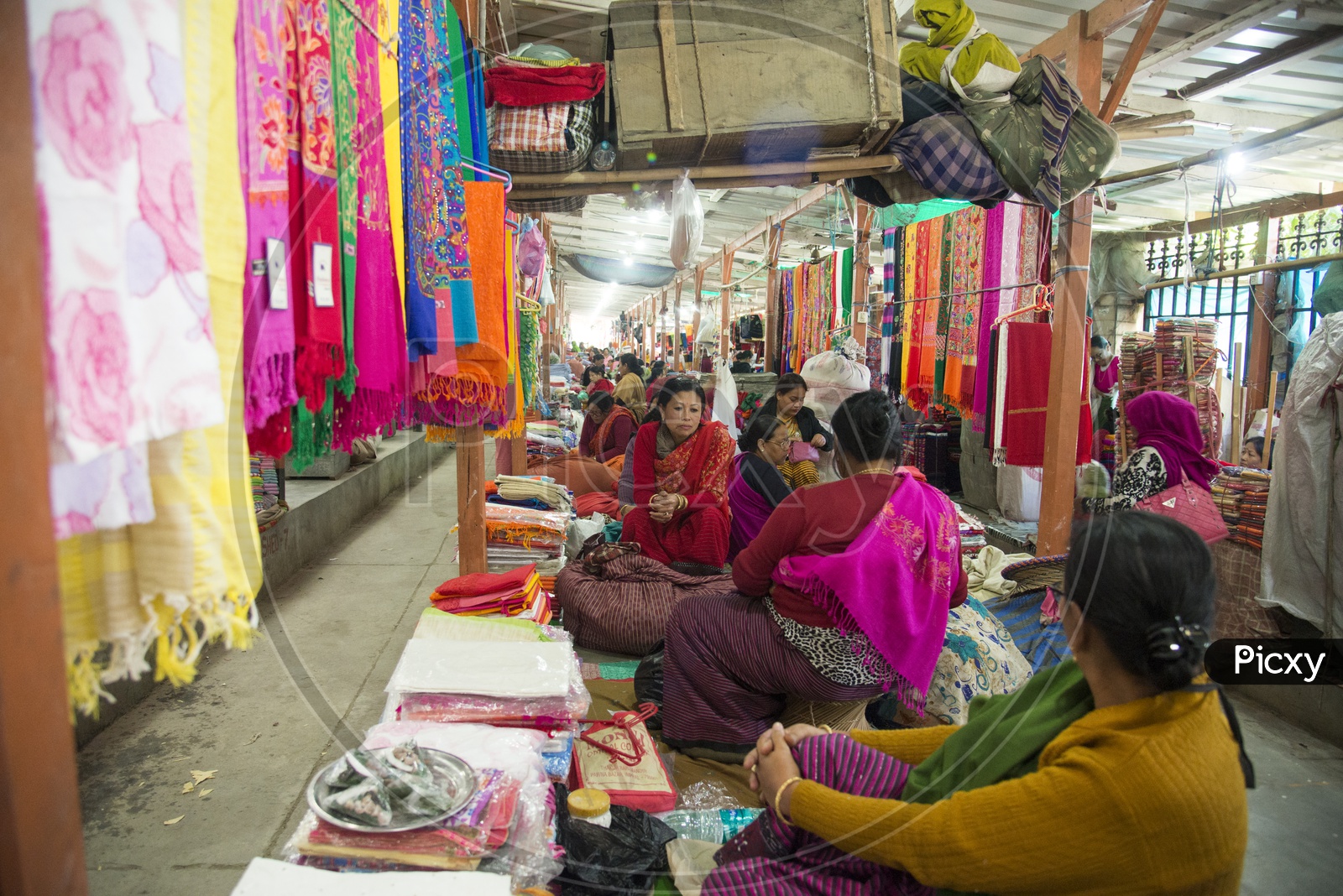 Female Vendors at Ema Market, Manipur