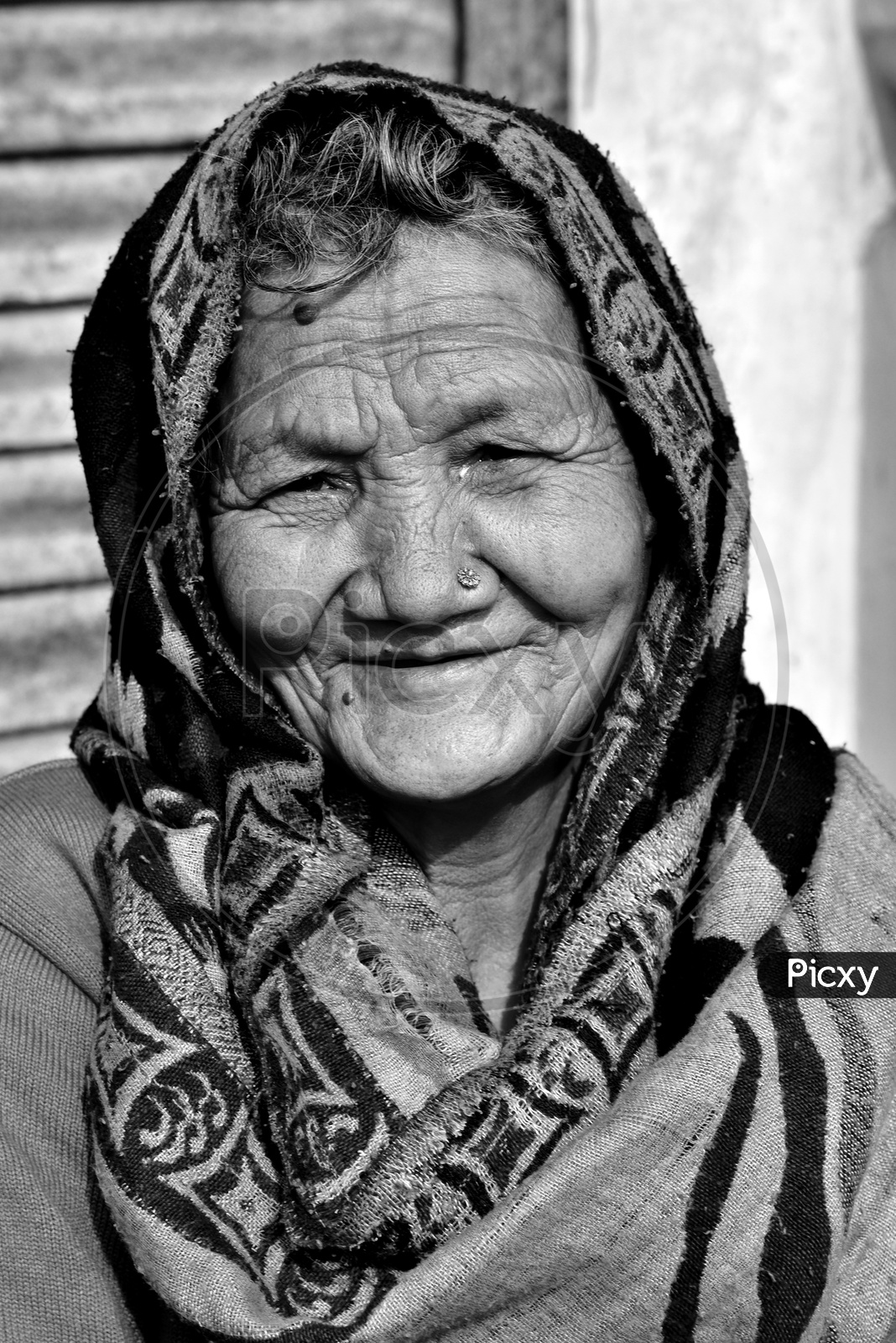 Smiling Old Lady, Haridwar