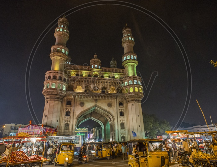 Night View of Charminar, Hyderabad
