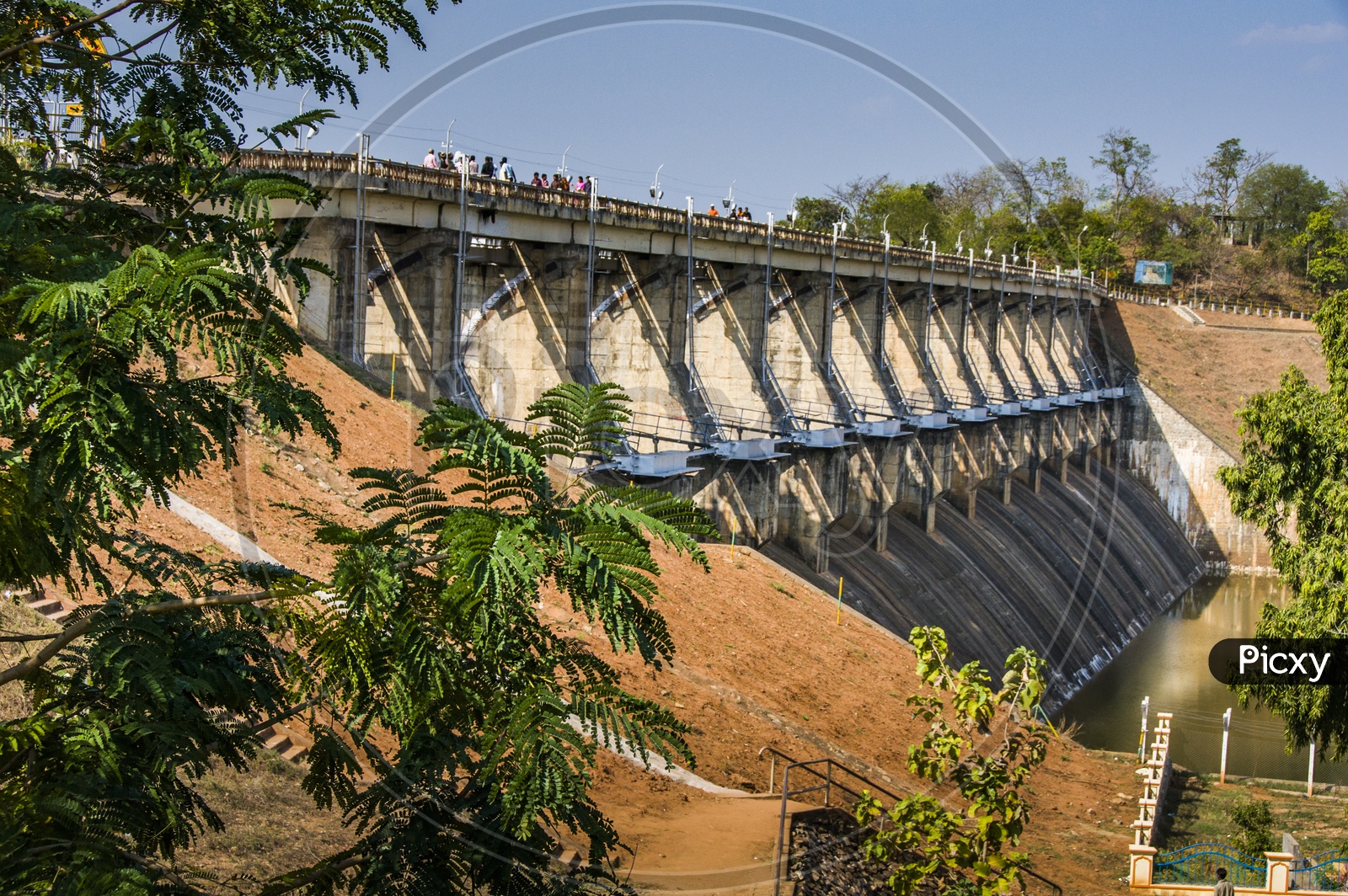 Kinnersani Dam built on the river near Paloncha
