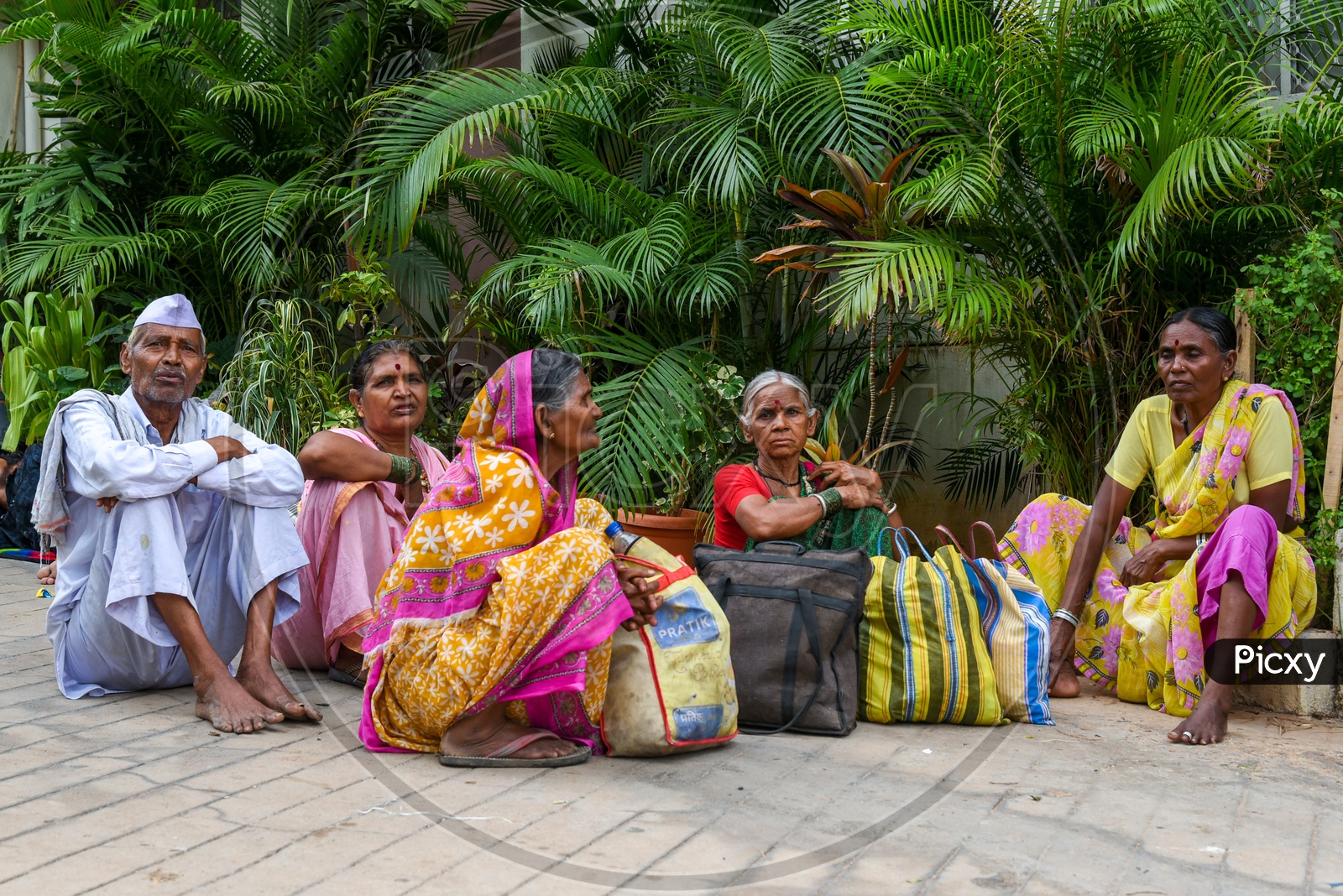 Family from Maharashtra waiting for Fish Prasadam for Asthma cure.