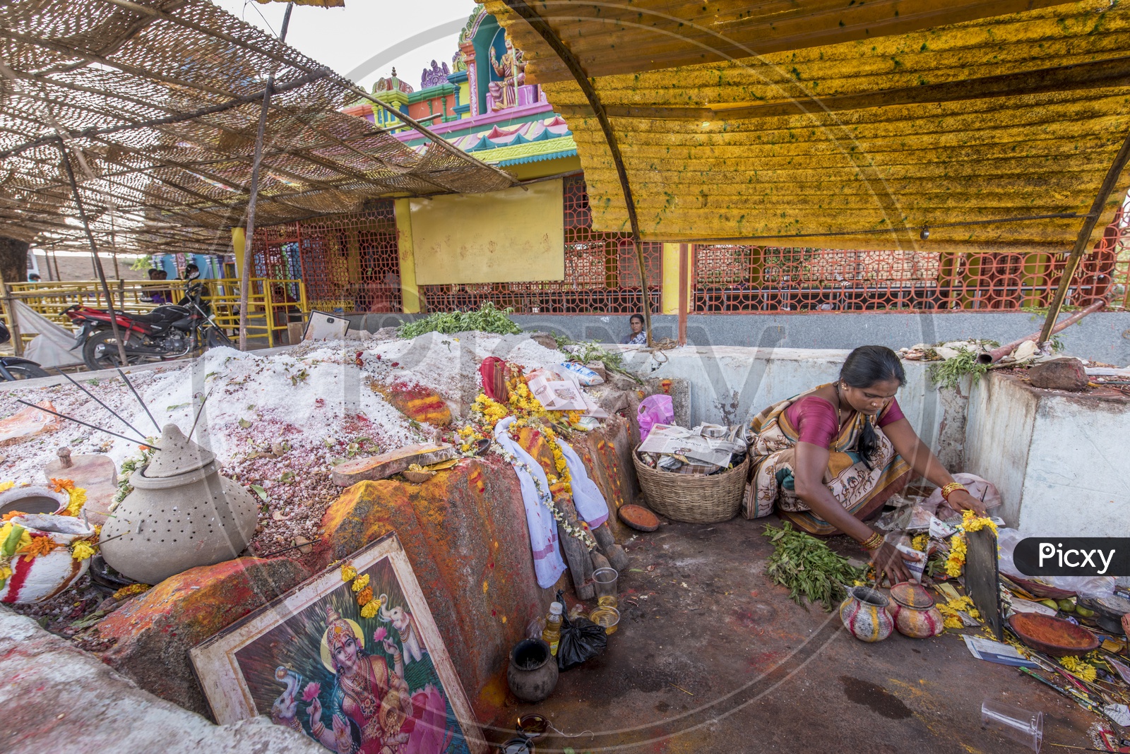 Devotee at Jogulamba Temple, Gadwal