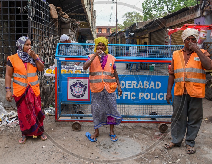 Tea Break for Sanitary Workers in Hyderabad