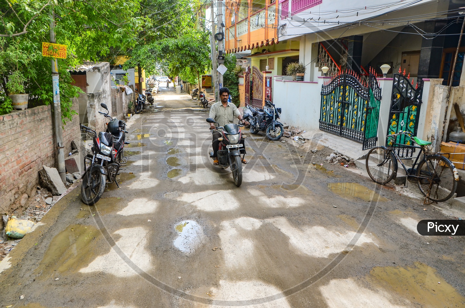 Newly laid cement road