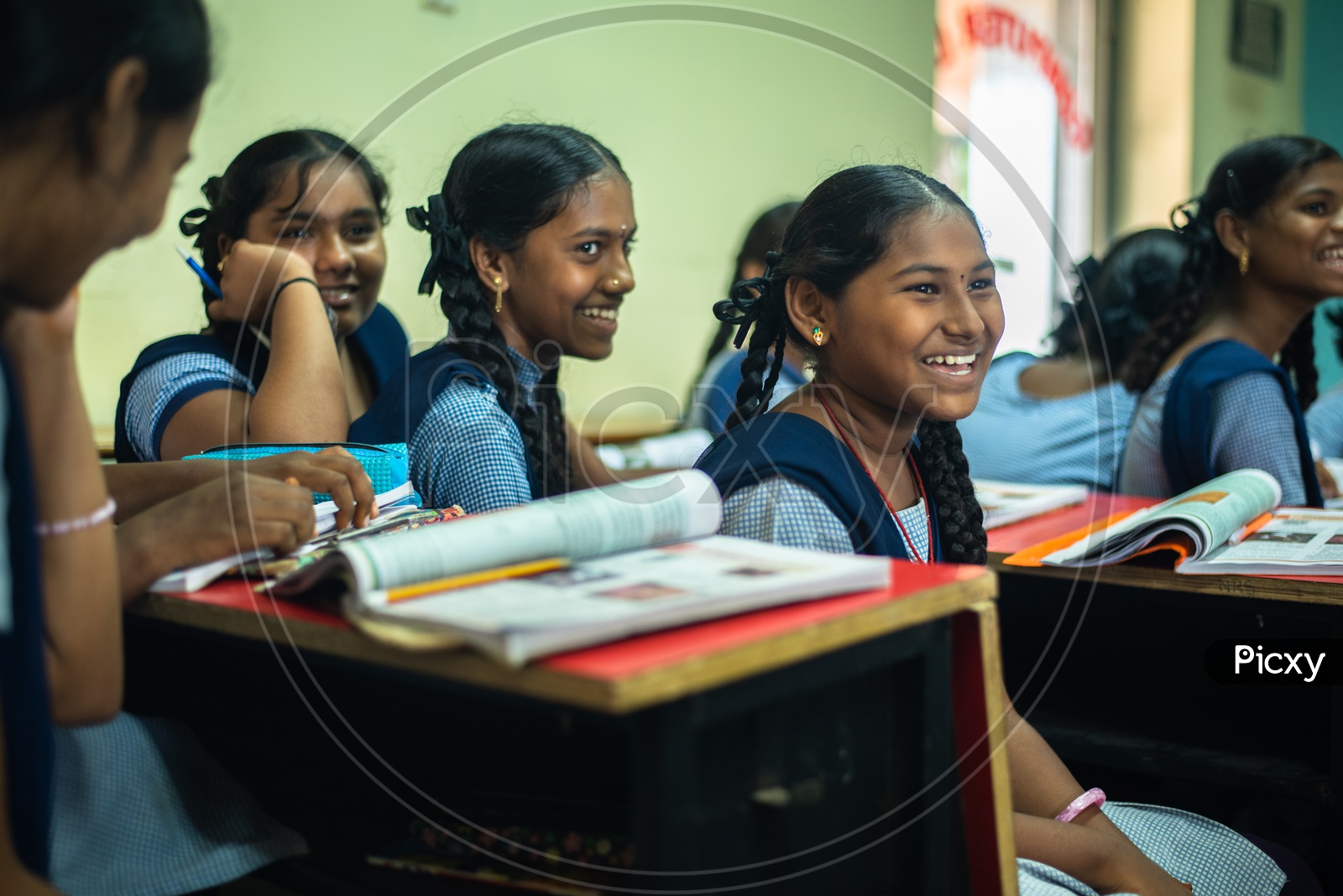 Smiling Government School Students, Andhra Pradesh