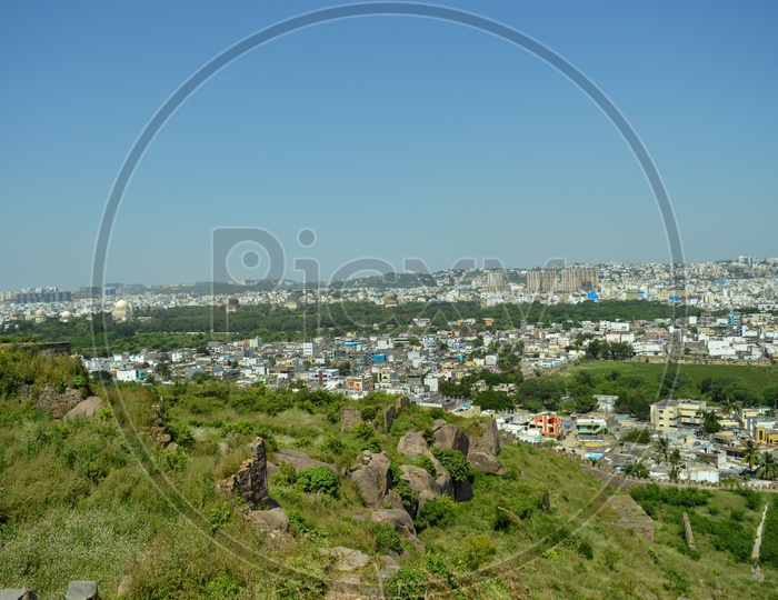 Golconda fort city view