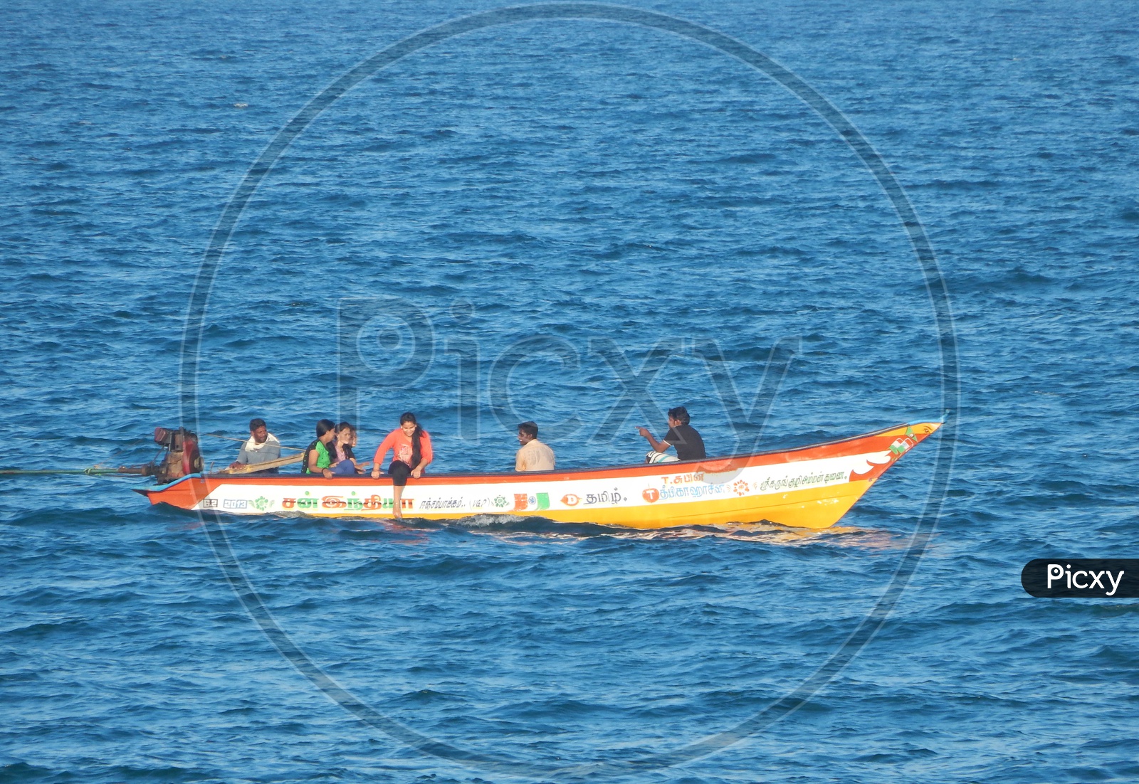 Tourist Boats at Mahabalipuram Beach