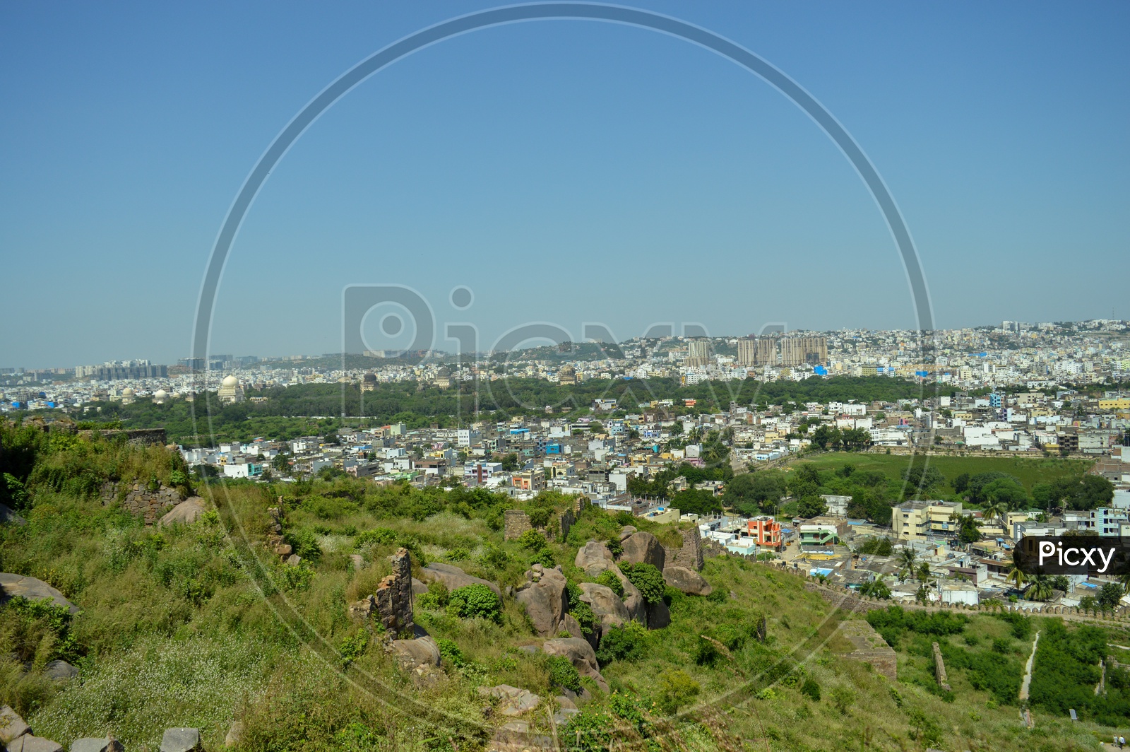 Golconda fort city view