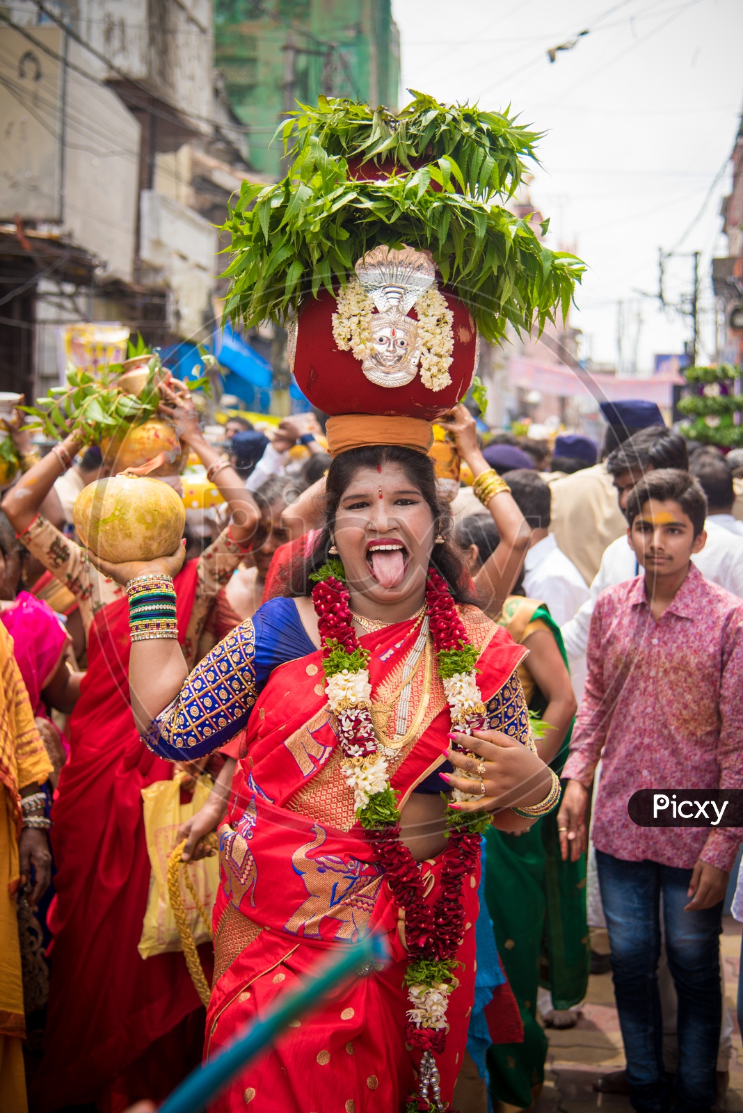 Image of Bonalu Celebrations at Mahankali Temple in Secunderabad ...
