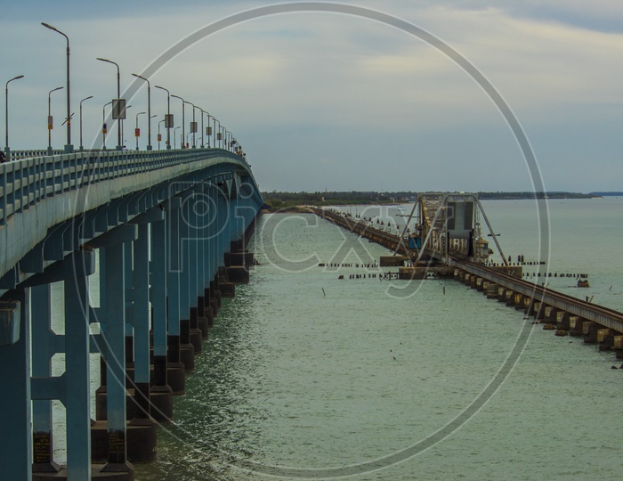 The Pamban - First Indian sea bridge.