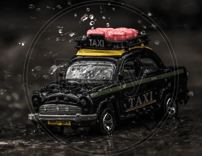 The toy taxi