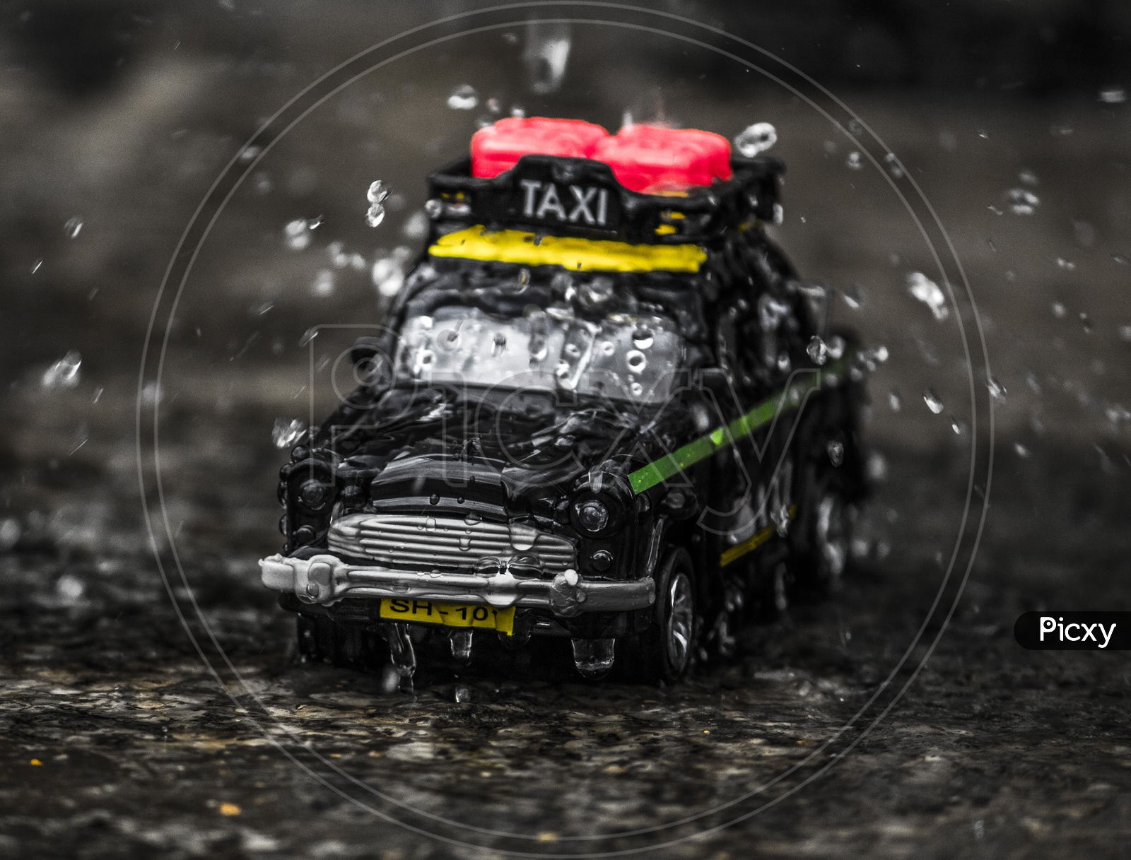 The toy taxi