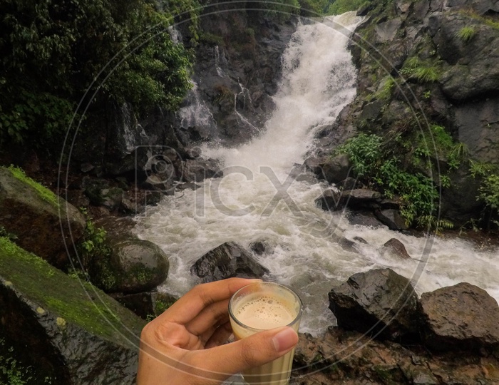 Coffee by the waterfall