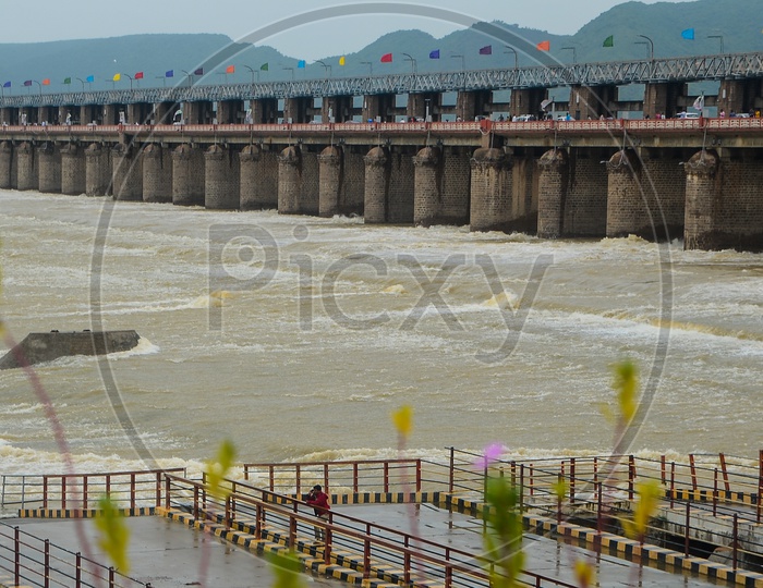 Prakasam barrage, Krishna river