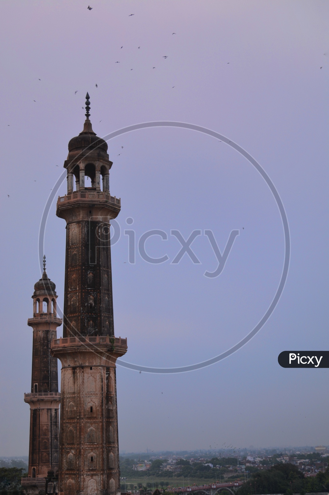 Pillars of Asifi Mosque inside Bara Imambara, Lucknow