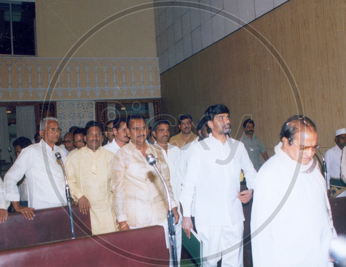 NTR and his cabinet minister Chandrababu naidu and others in Assembly