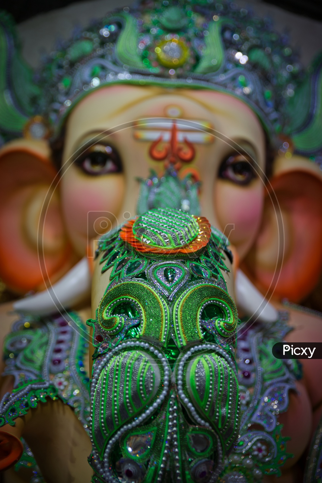 Ganesh idol in making