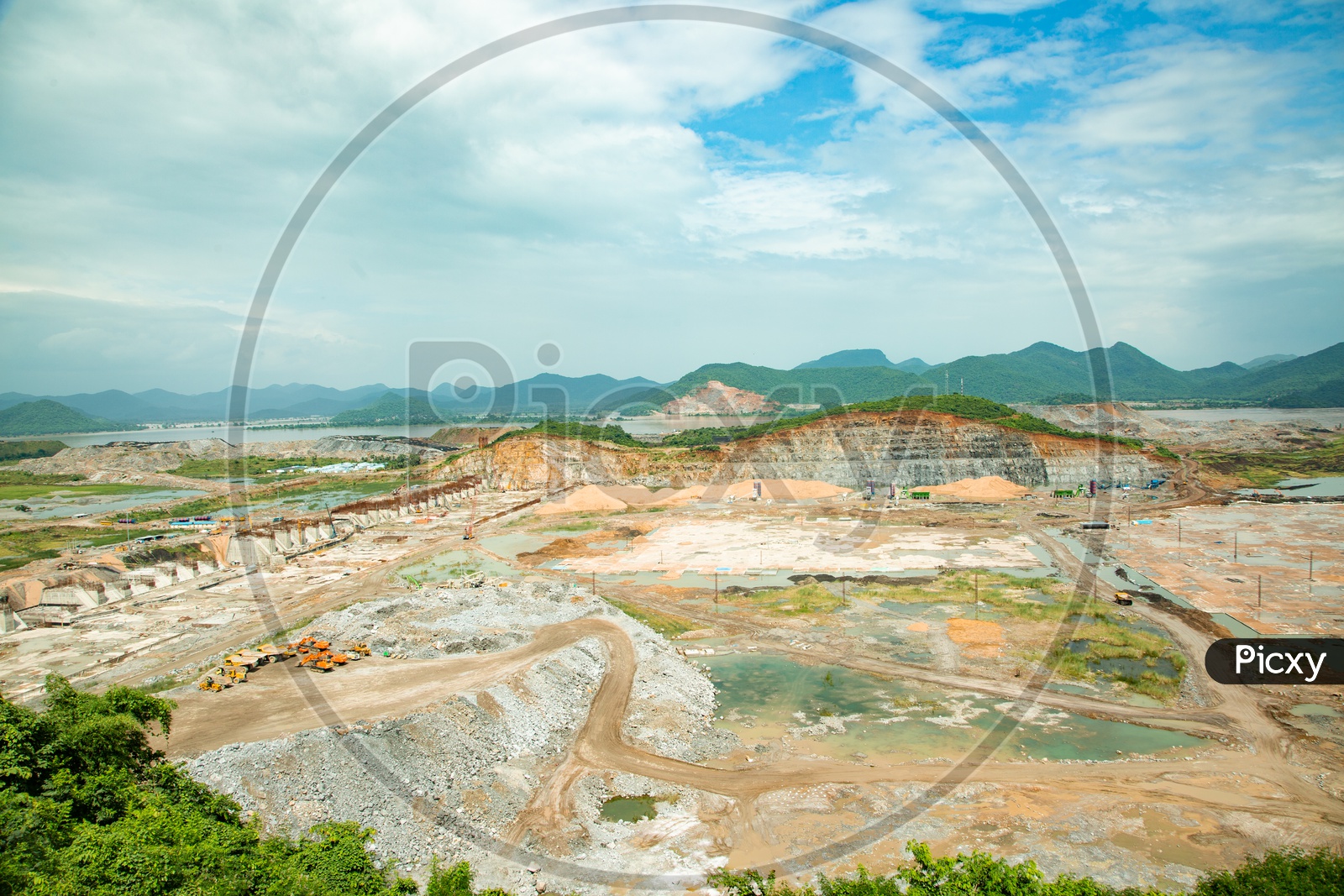 Polavaram Project Dam Construction Site.