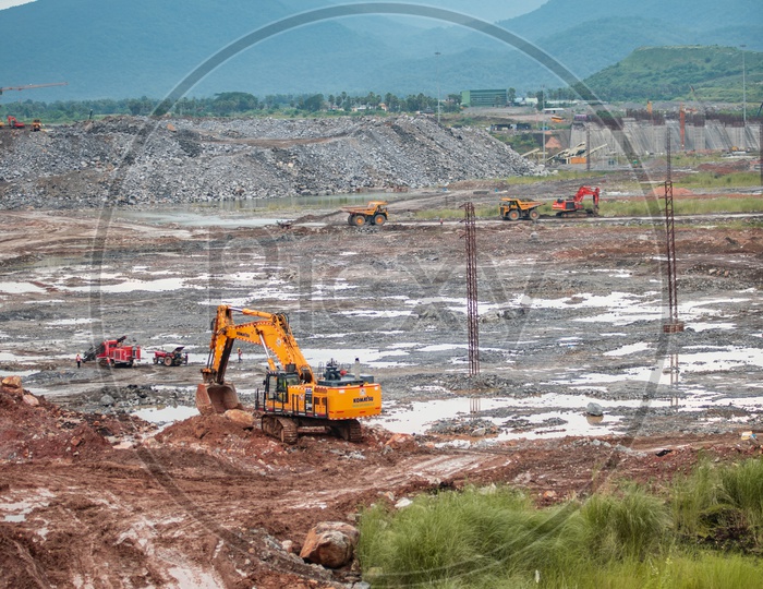 Polavaram Dam Construction Works