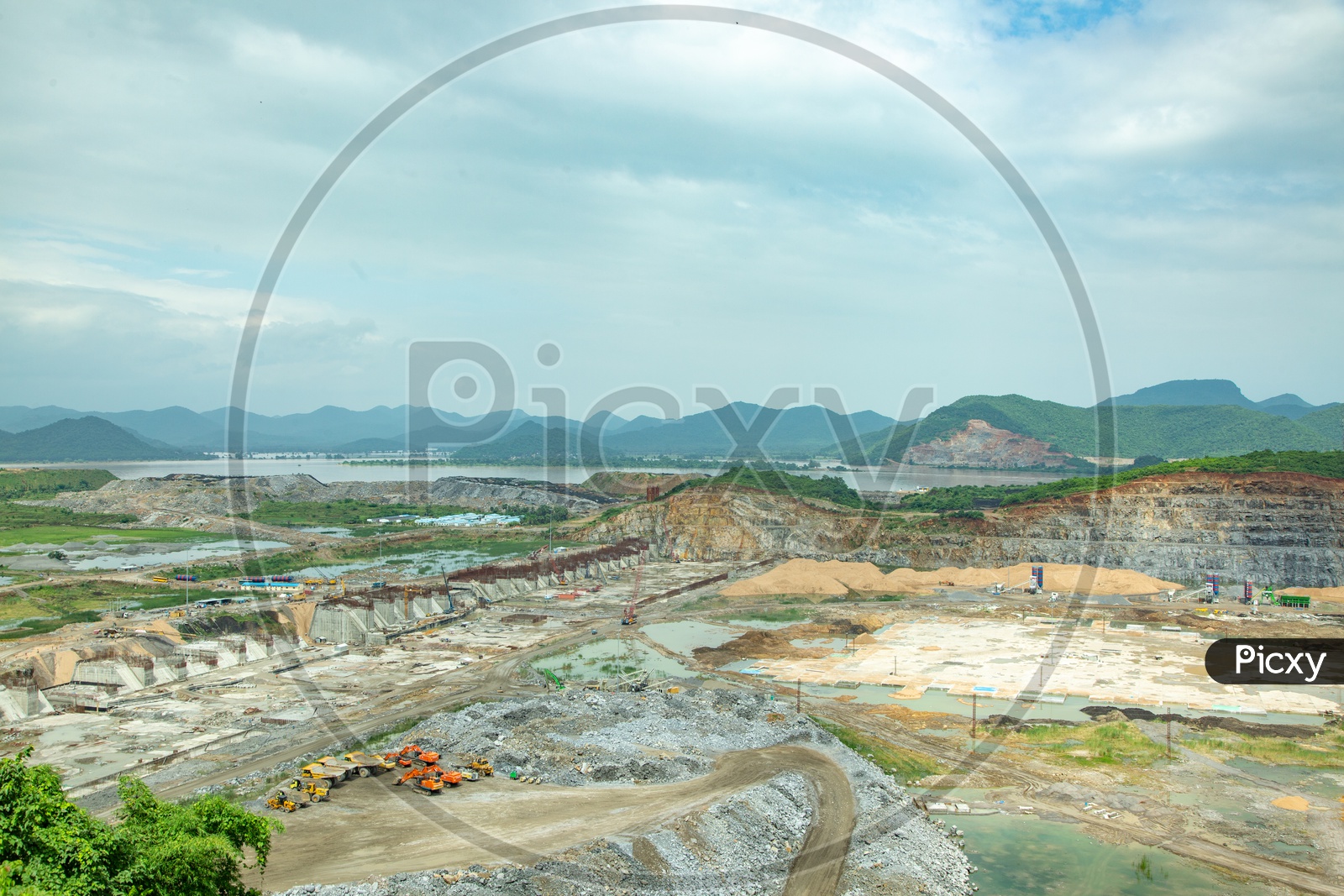 Polavaram Project Dam Construction Site.