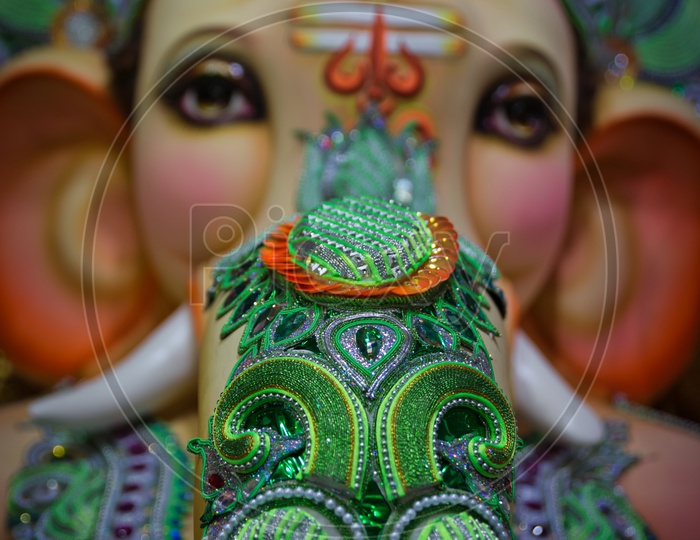 Ganesh idol in making