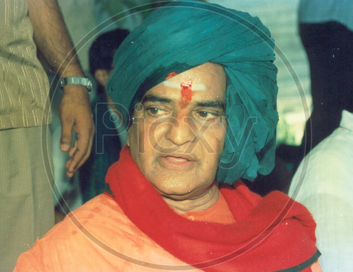 N T Rama Rao ( NTR) during Mahanadu in his saffron clothing