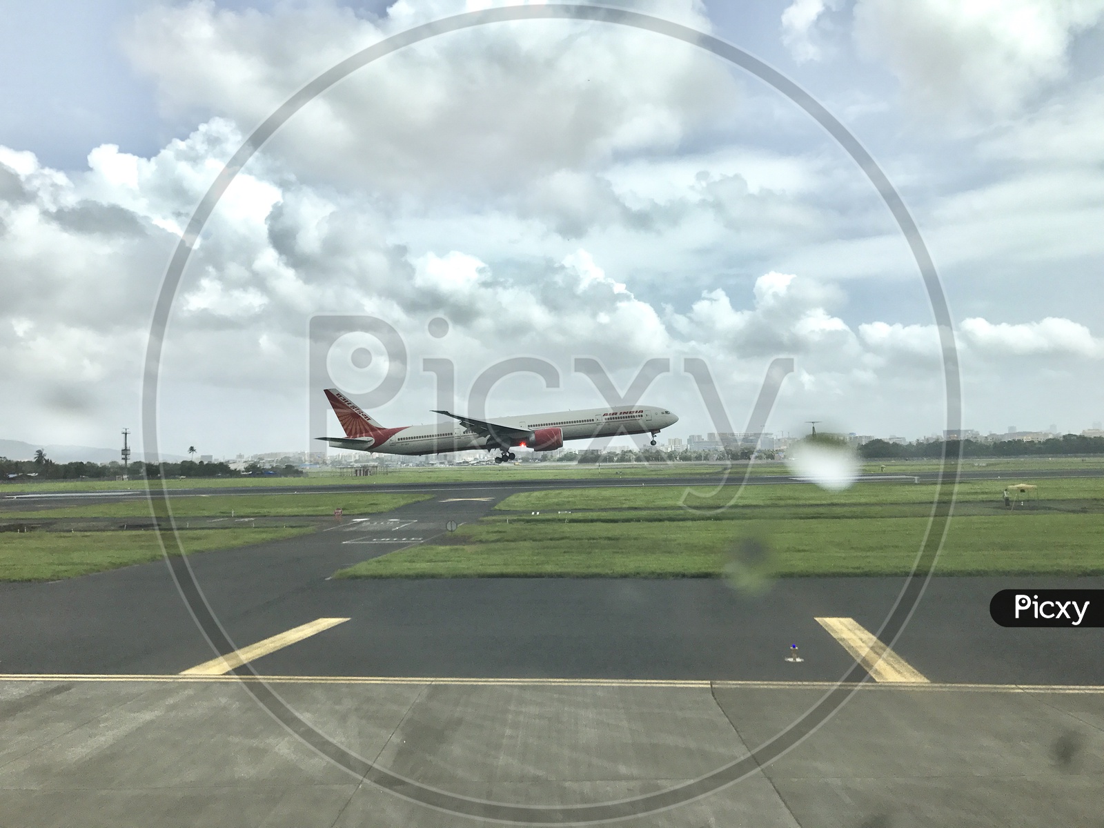 Air India Flight taking off from Runway