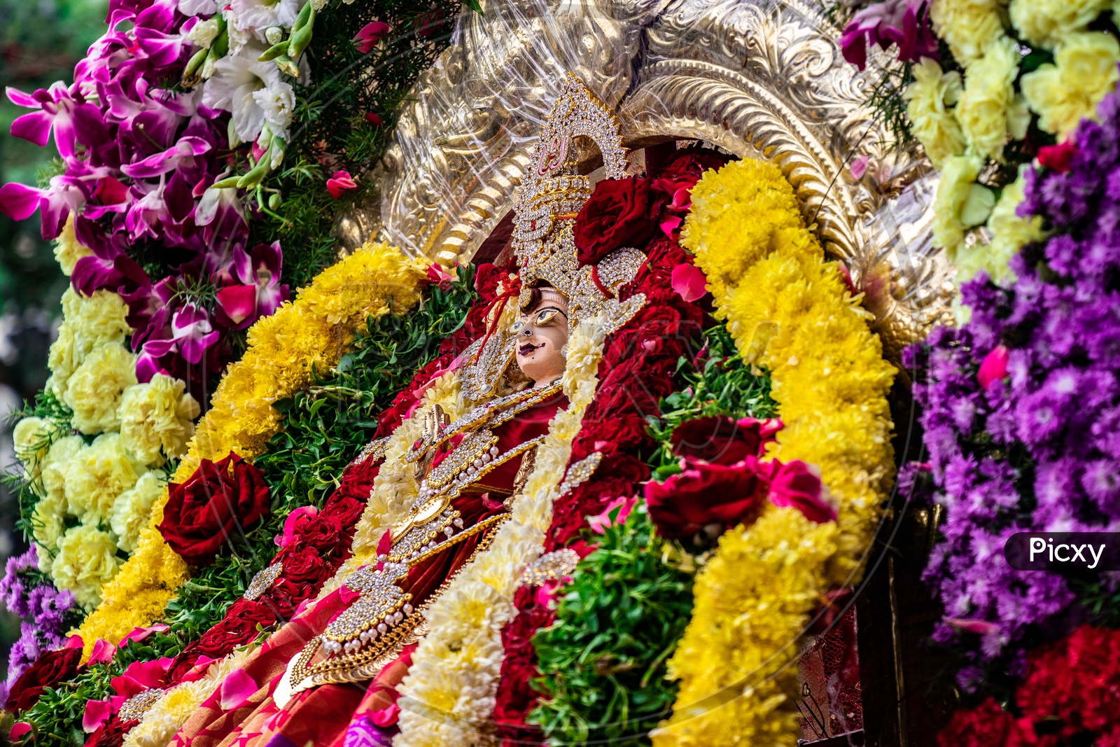 Hindu Goddess Diety Procession