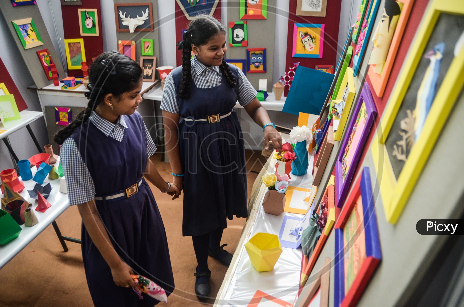 School children, Science fair