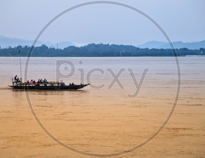 Tourist Boats in Brahmaputra River