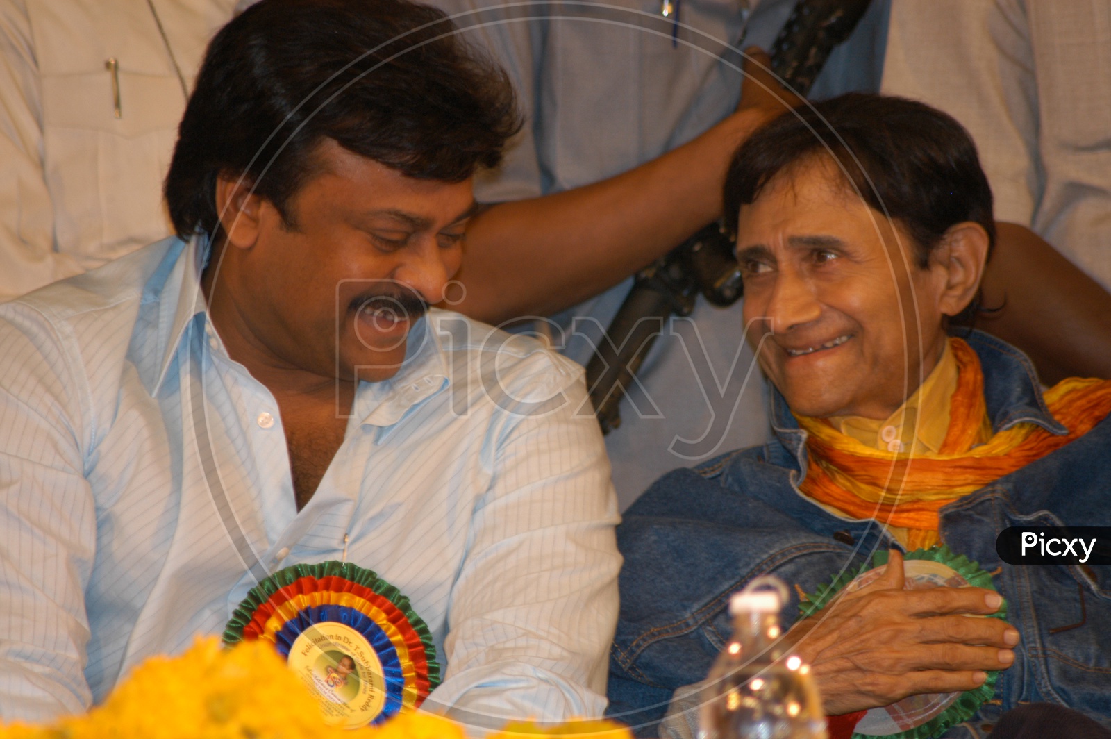 Chiranjeevi and Devanand at T.Subbarami Reddy Felicitation function
