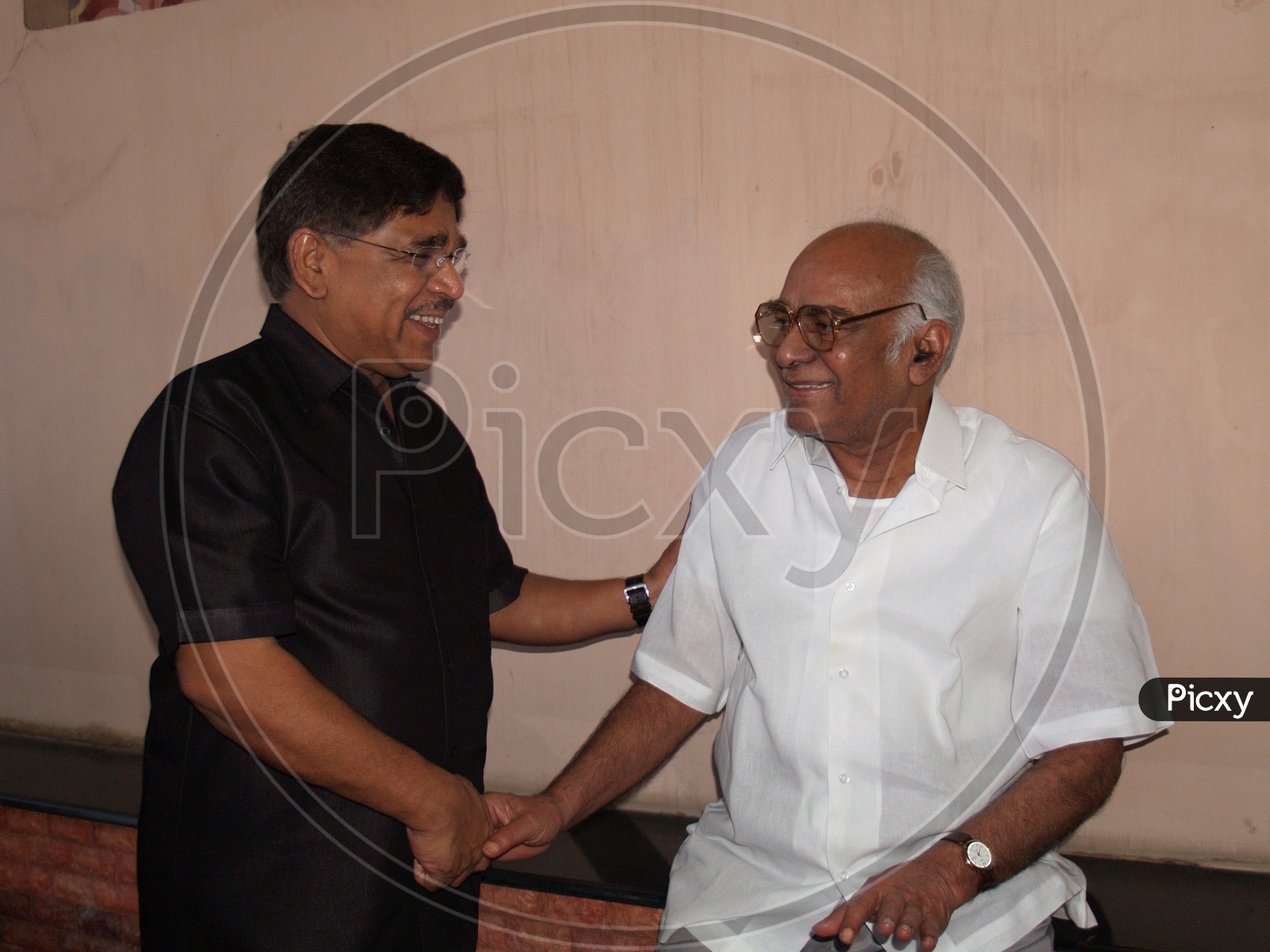 Allu Aravind with Chiranjeevi Father Konidela Venkat Rao