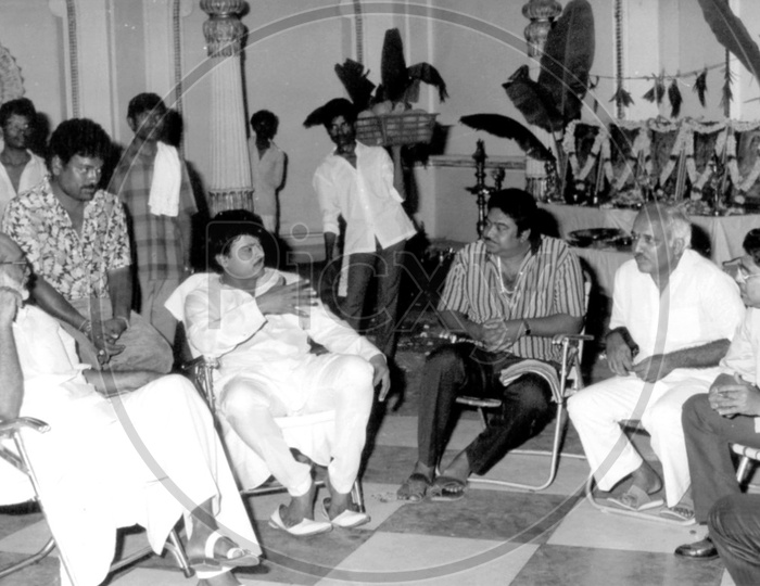 Chiranjeevi with Actor Ranganath and Director Raghavendra Rao.