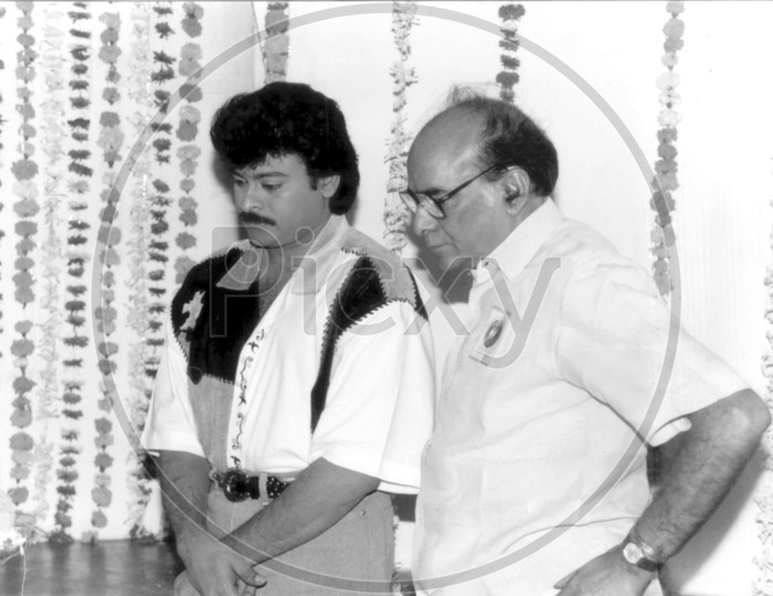 Chiranjeevi with Father Konidela Venkat Rao