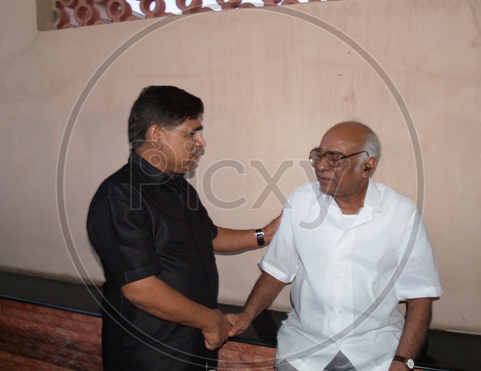 Allu Aravind with Chiranjeevi Father Konidela Venkat Rao
