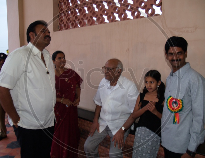 Naga Babu with Father Konidela Venkat Rao