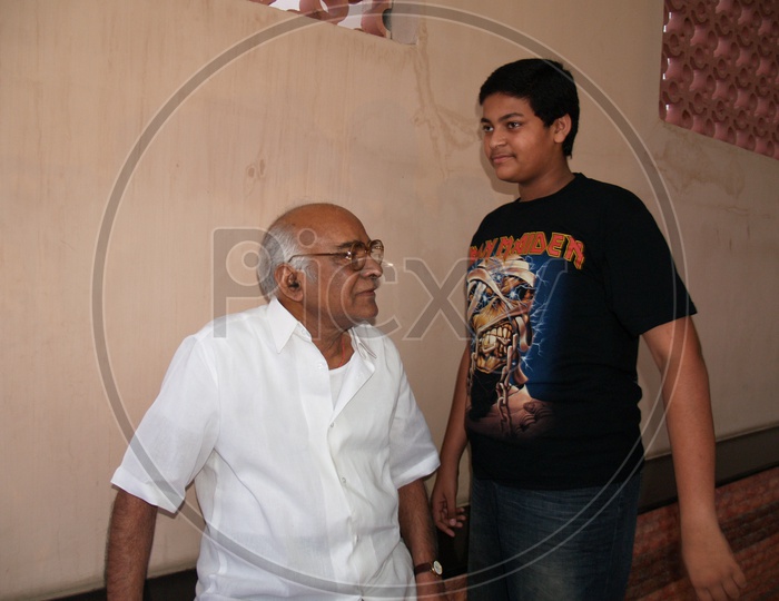 Varun Tej with Grandfather Konidela Venkat Rao
