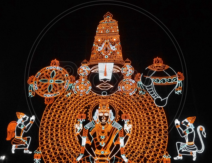 Lord venkateshwara in Led lights