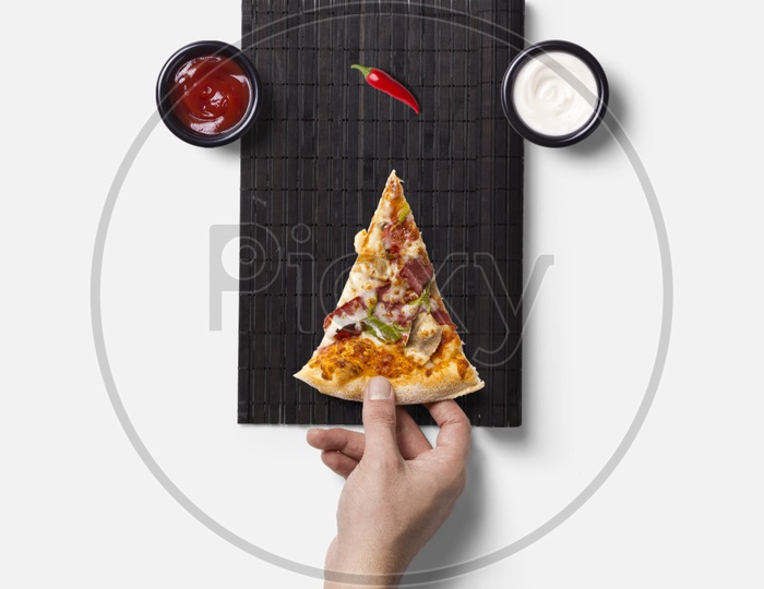 Flatlay pizza