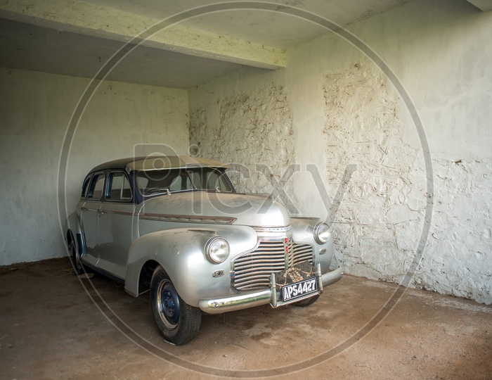Vintage cars in bobbili fort
