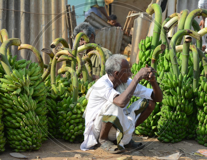 Tribal man Selling Bananas